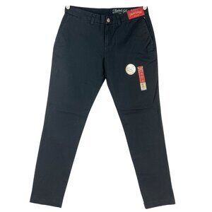Faded Glory Women's Black Chino Pants Size 4 Average Straight Leg Stretch NWT